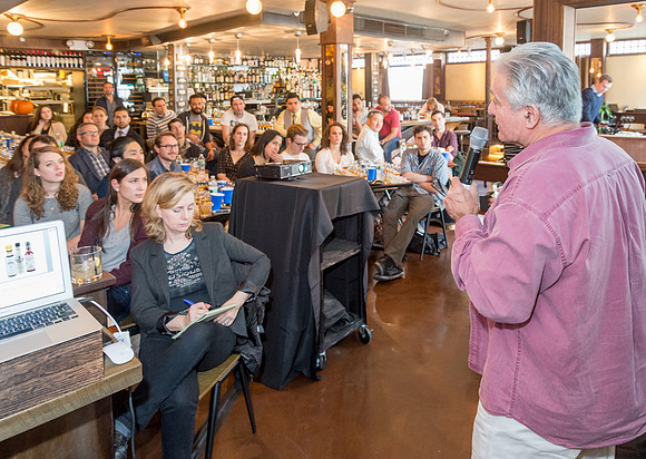 Dale DeGroff conducting tasting event