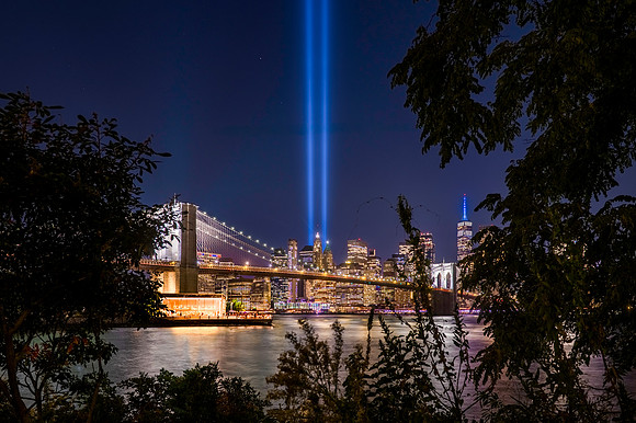 Twin beacons commemorating 9/11